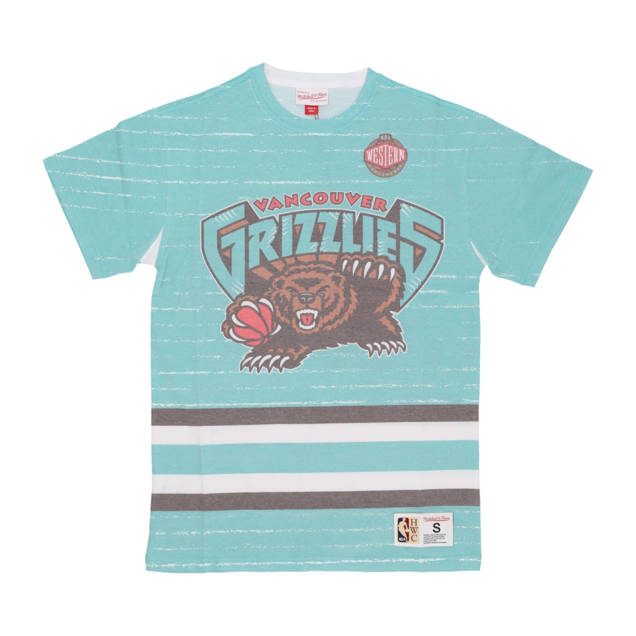 MITCHELL & NESS NBA JUMBOTRON 3.0 SUBLIMATED TEE VANGRI TCRW5119-VGRYYPPPMTWH