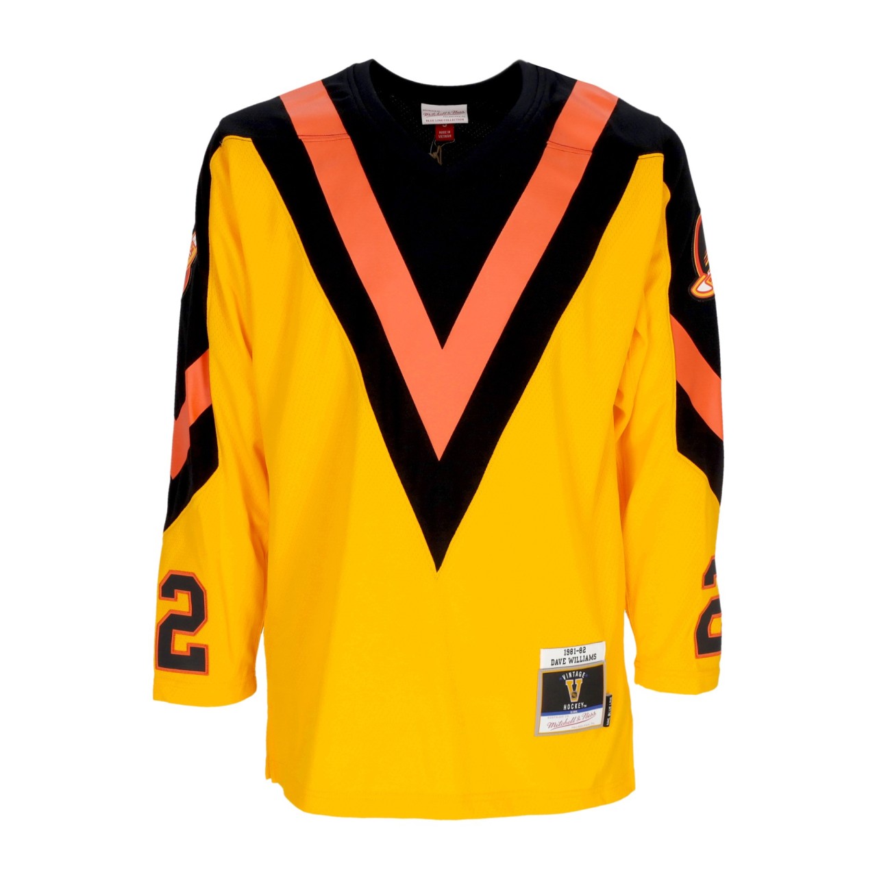 MITCHELL & NESS NHL YELLOW JERSEY 1981 NO 22 WILLIAMS VANCAN RJY76228-VCA81DVWYELL