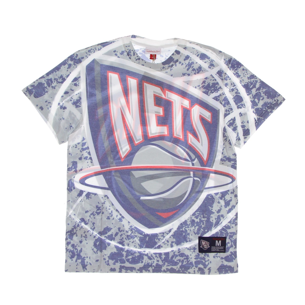 MITCHELL & NESS NBA JUMBOTRON TEE HARDWOOD CLASSICS NEJNET SSTEAJ19069-NJNGREY