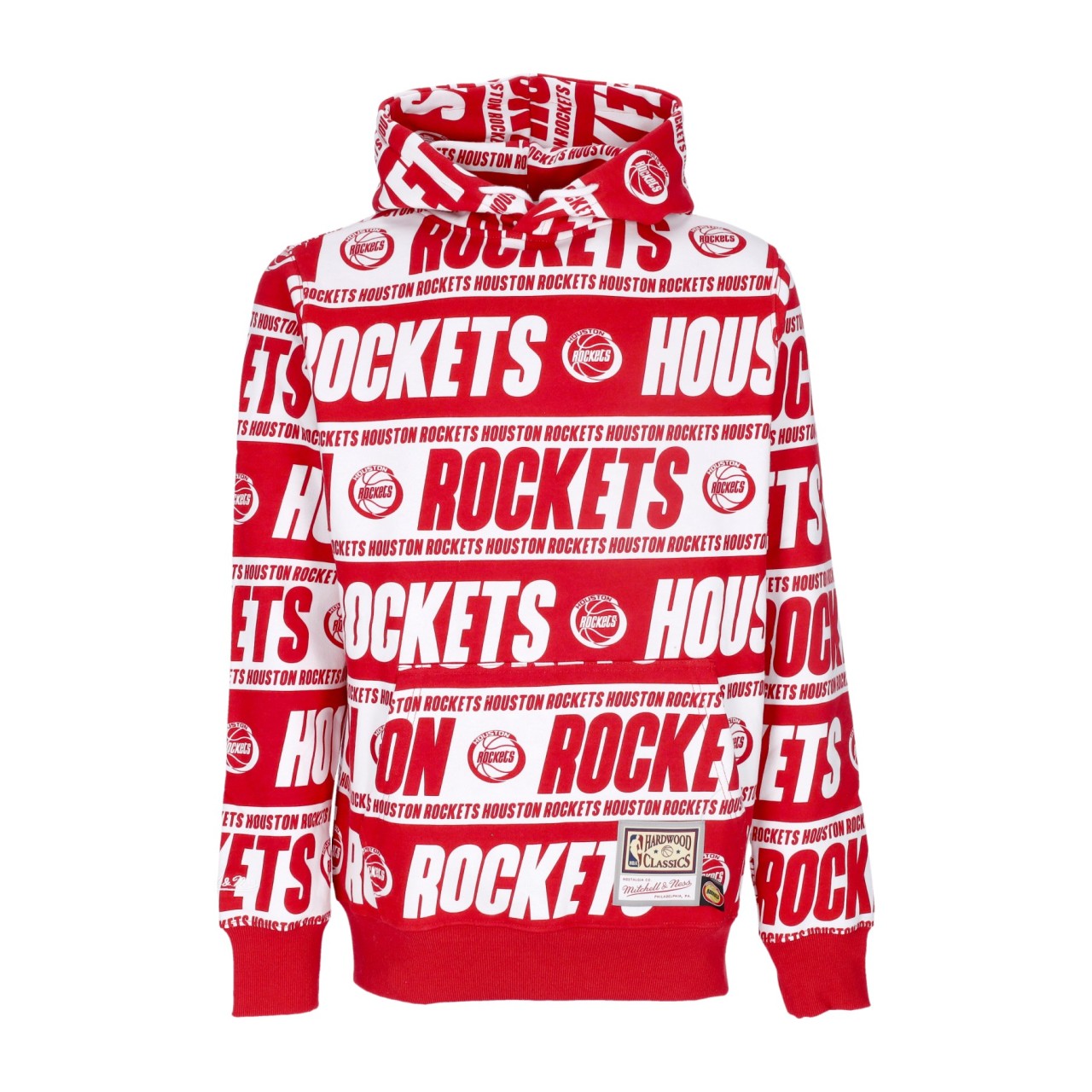 MITCHELL & NESS NBA TEAMWRAP HOODIE HARDWOOD CLASSICS HOUROC FPHD4779-HROYYPPPRED1