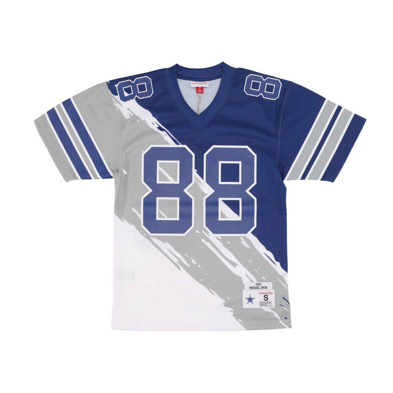 MITCHELL & NESS NFL PAINT BRUSH CREW PULLOVER NO 88 MICHAEL IRVIN DALCOW TNMP5125-DCOYYMIRMTWH