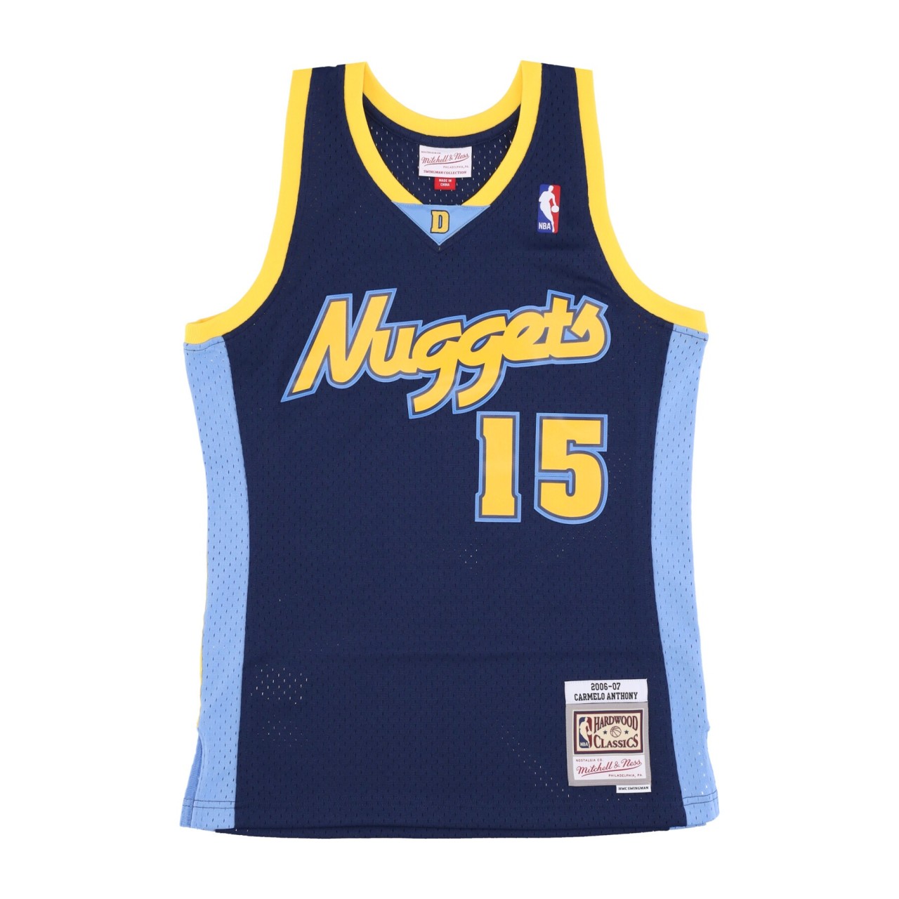 MITCHELL & NESS NBA ALTERNATE JERSEY HARDWOOD CLASSICS NO 15 CARMELO ANTHONY 2006-07 DENNUG SMJY4204-DNU06CANASBL