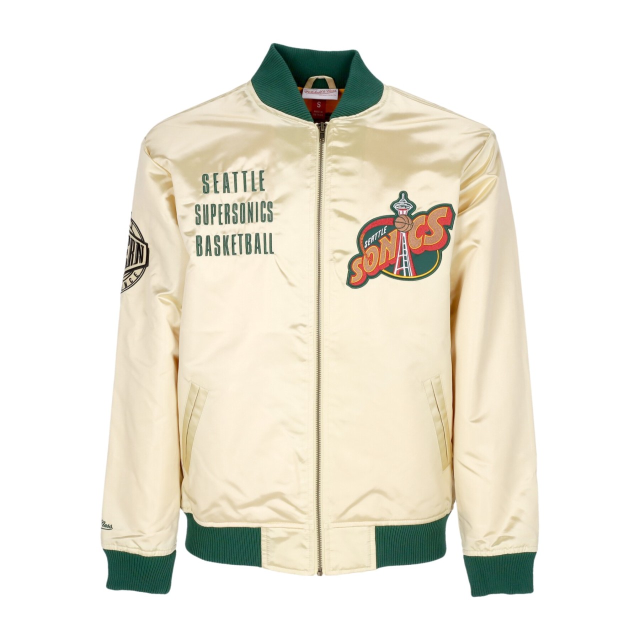 MITCHELL & NESS NBA TEAM OG 2.0 LIGHTWEIGHT SATIN JACKET VINTAGE LOGO SEASUP OJZP7094-SSUYYPPPGOLD