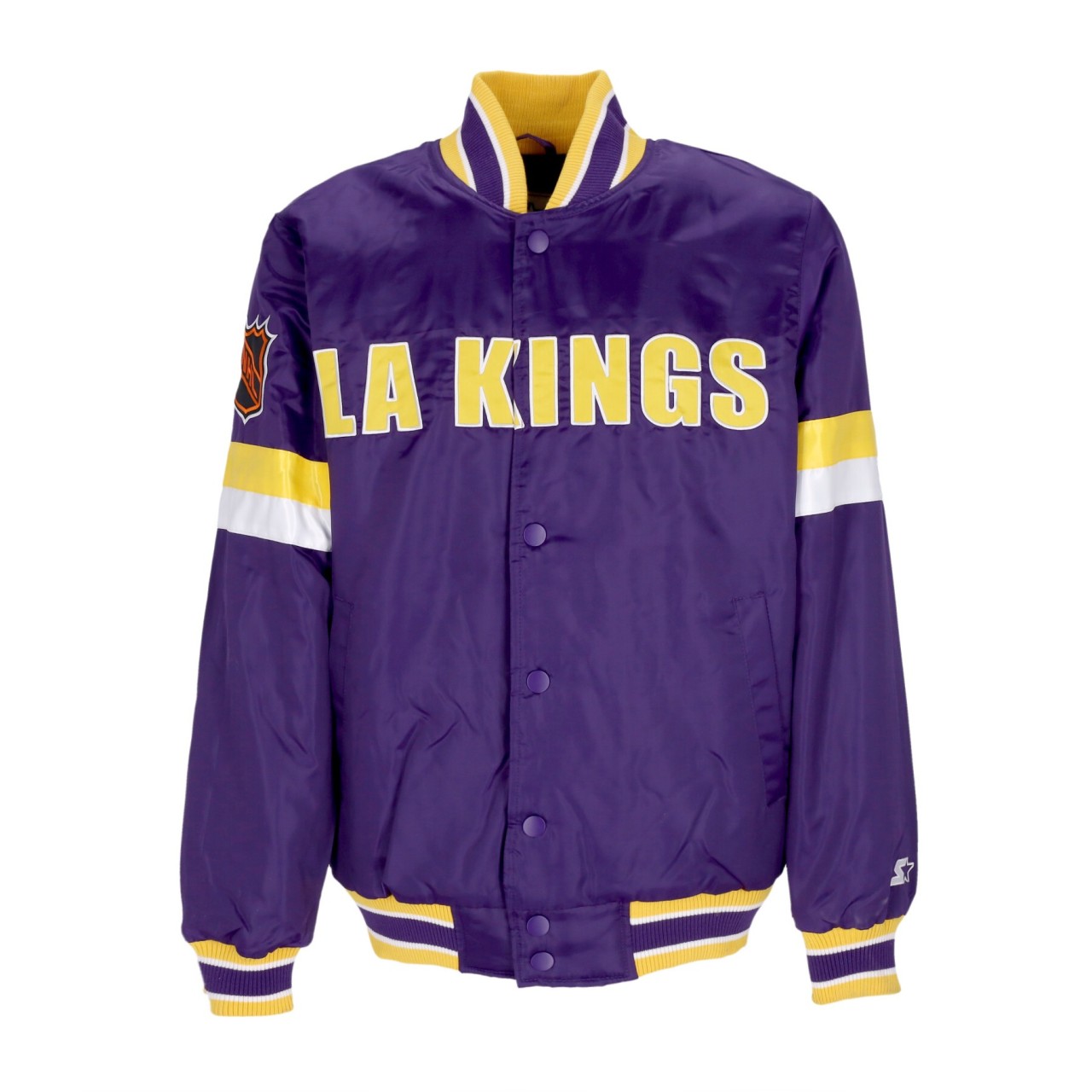 STARTER NHL VINTAGE DIVEPLAY SATIN VARSITY JACKET LOSKIN LS3VE149-LAK