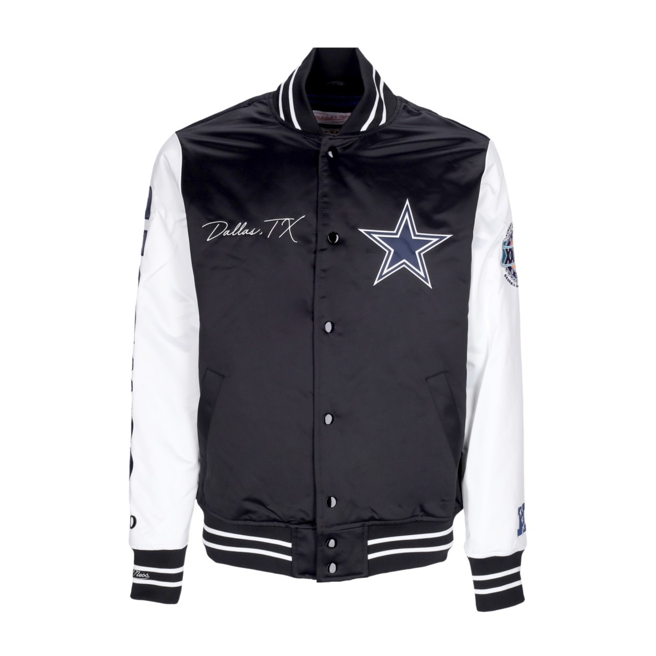 MITCHELL & NESS NFL TEAM ORIGINS VARSITY SATIN JACKET DALCOW OJBF4854-DCOYYPPPBKWH