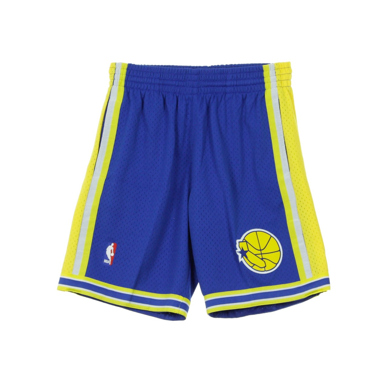 MITCHELL & NESS NBA SWINGMAN SHORT 1995-96 GOLWAR ROAD SMSHGS18230-GSWROYA95