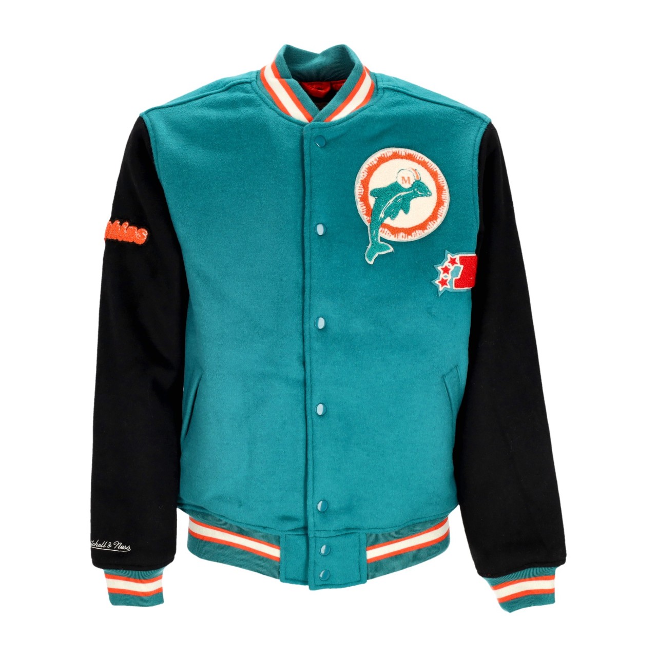 MITCHELL & NESS NFL TEAM LEGACY VARSITY JACKET MIADOL OJBF5521-MDOYYPPPTLBK