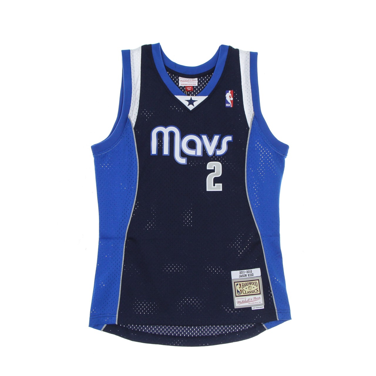 MITCHELL & NESS NBA SWINGMAN JERSEY HARDWOOD CLASSICS NO 2 JASON KIDD 2011-12 DALMAV ALTERNATE SMJY1147-DMA11JKIASBL