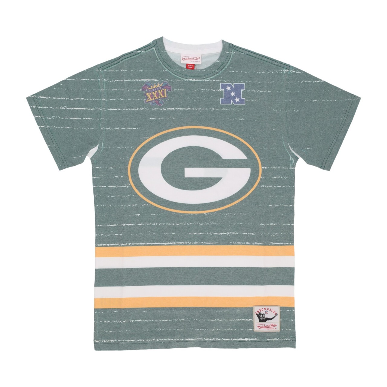 MITCHELL & NESS NFL JUMBOTRON 3.0 SUBLIMATED TEE GREPAC TCRW5119-GBPYYPPPMTWH