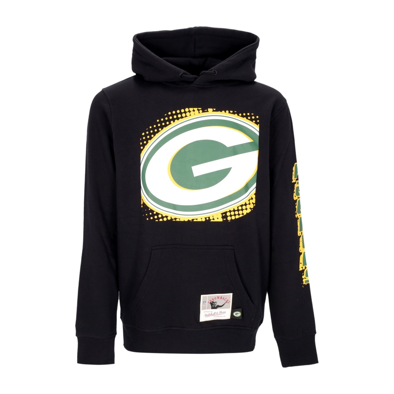 MITCHELL & NESS NFL BIG FACE 7.0 HOODIE GREPAC FPHD5901-GBPYYPPPBLCK