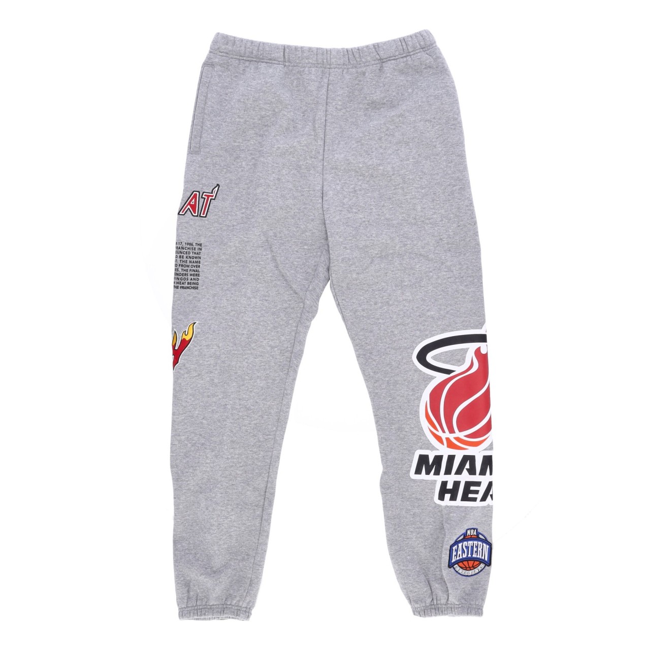 MITCHELL & NESS NBA TEAM ORIGINS FLEECE PANT HARDWOOD CLASSICS MIAHEA PSWP4850-MHEYYPPPGYHT