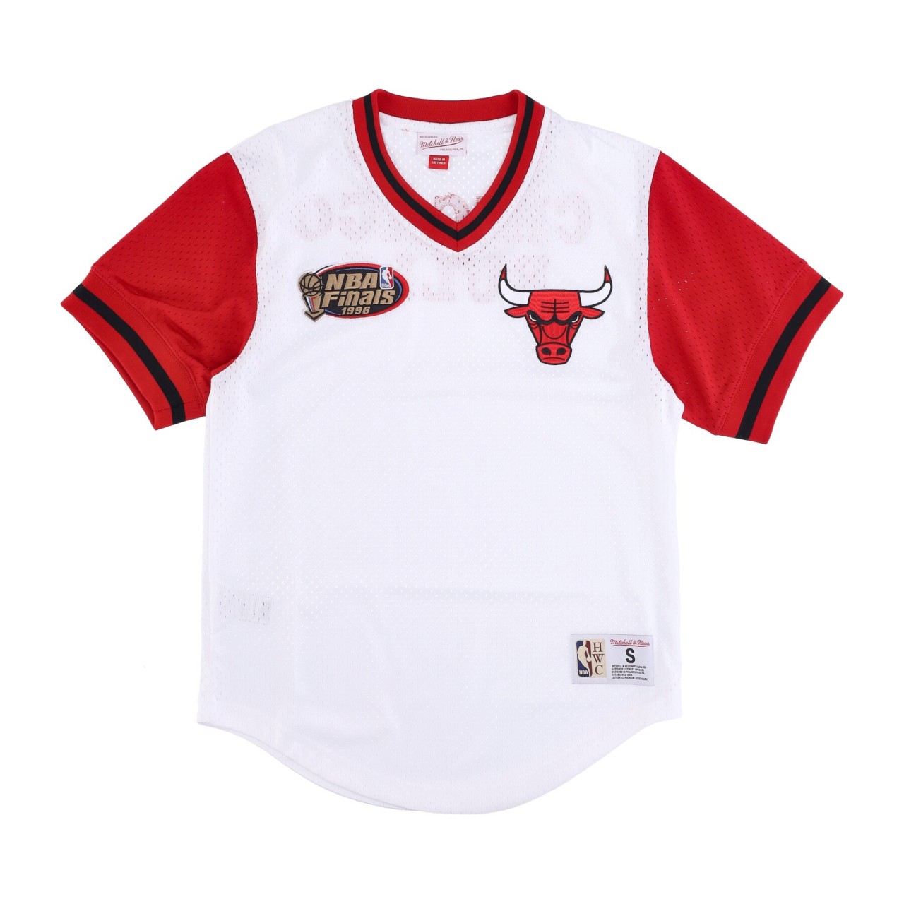 MITCHELL & NESS NBA FASHION MESH V-NECK HARDWOOD CLASSICS CHIBUL TMVN1230-CBUYYPPPWHIT