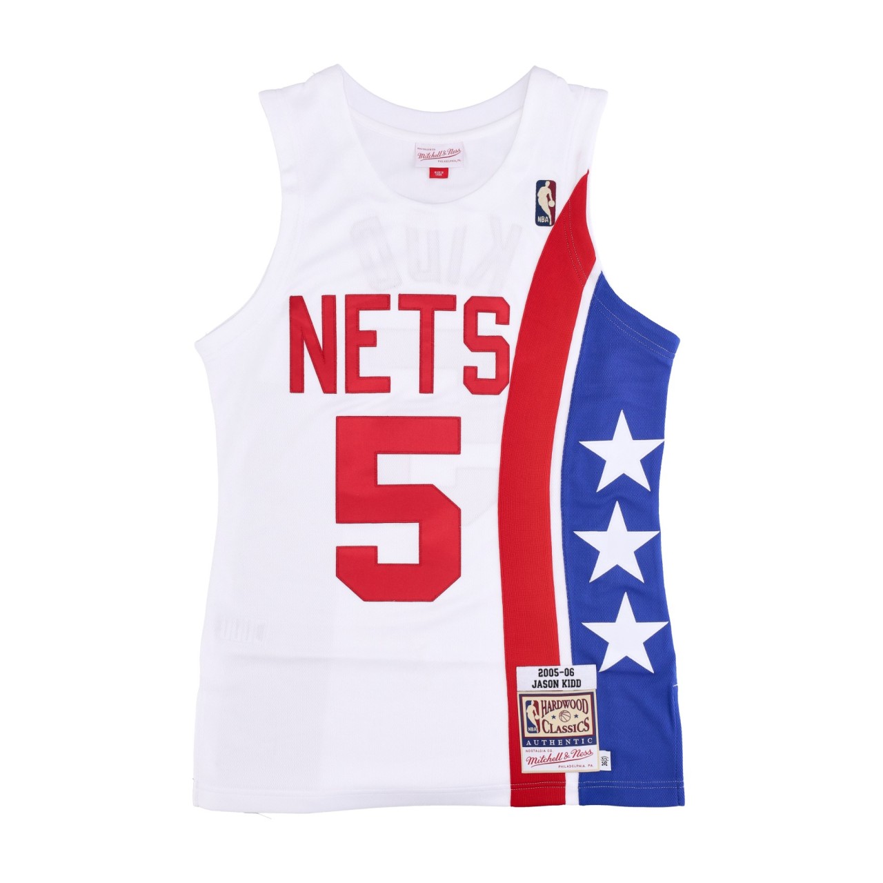 MITCHELL & NESS NBA ALTERNATE JERSEY HARDWOOD CLASSICS NO 5 JASON KIDD 2005-06 NEJNET AJY44484-NJN05JKIWHIT