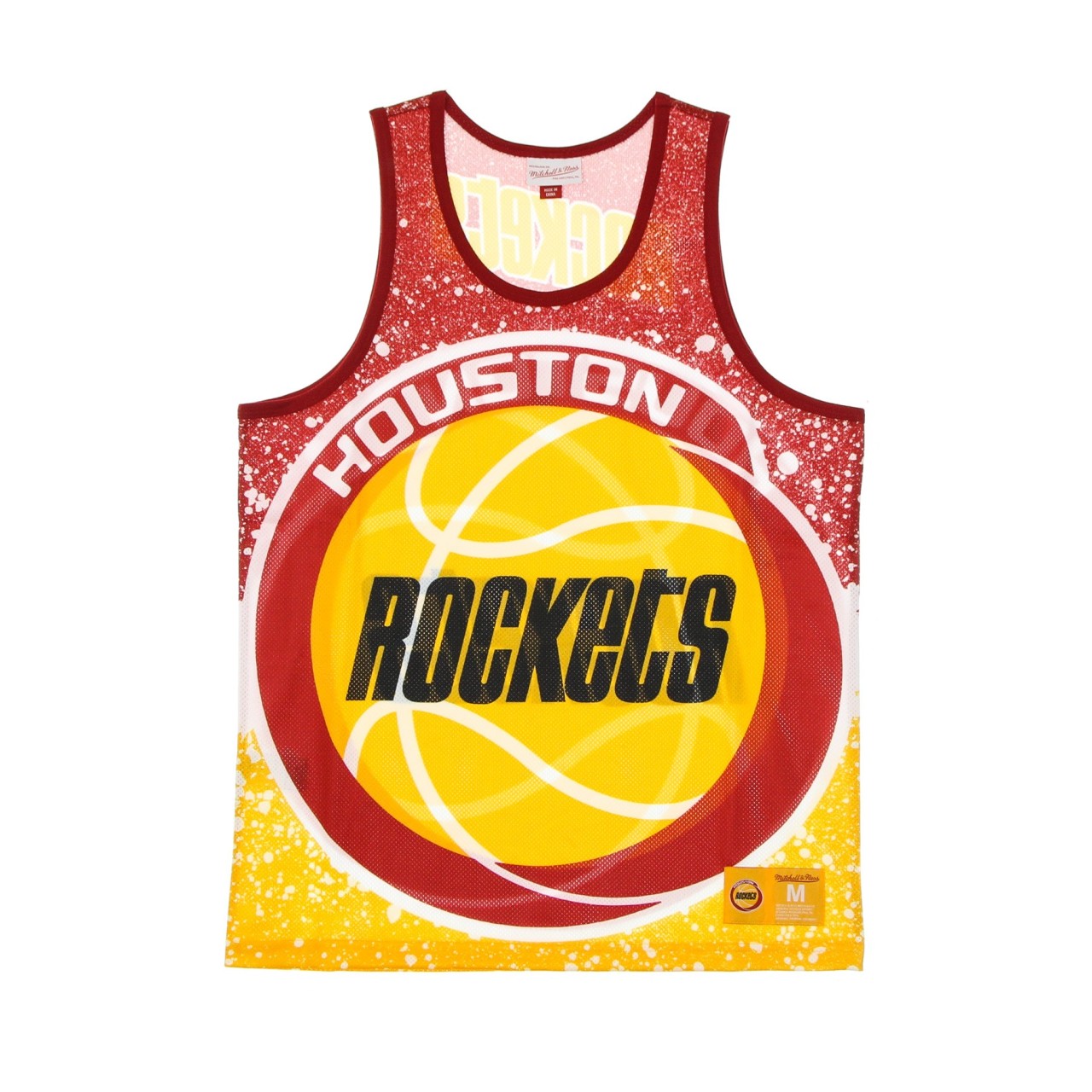 MITCHELL & NESS NBA JUMBOTRON SUBLIMATED MESH TANK HARDWOOD CLASSICS HOUROC MSTKAJ19070-HROLTGD