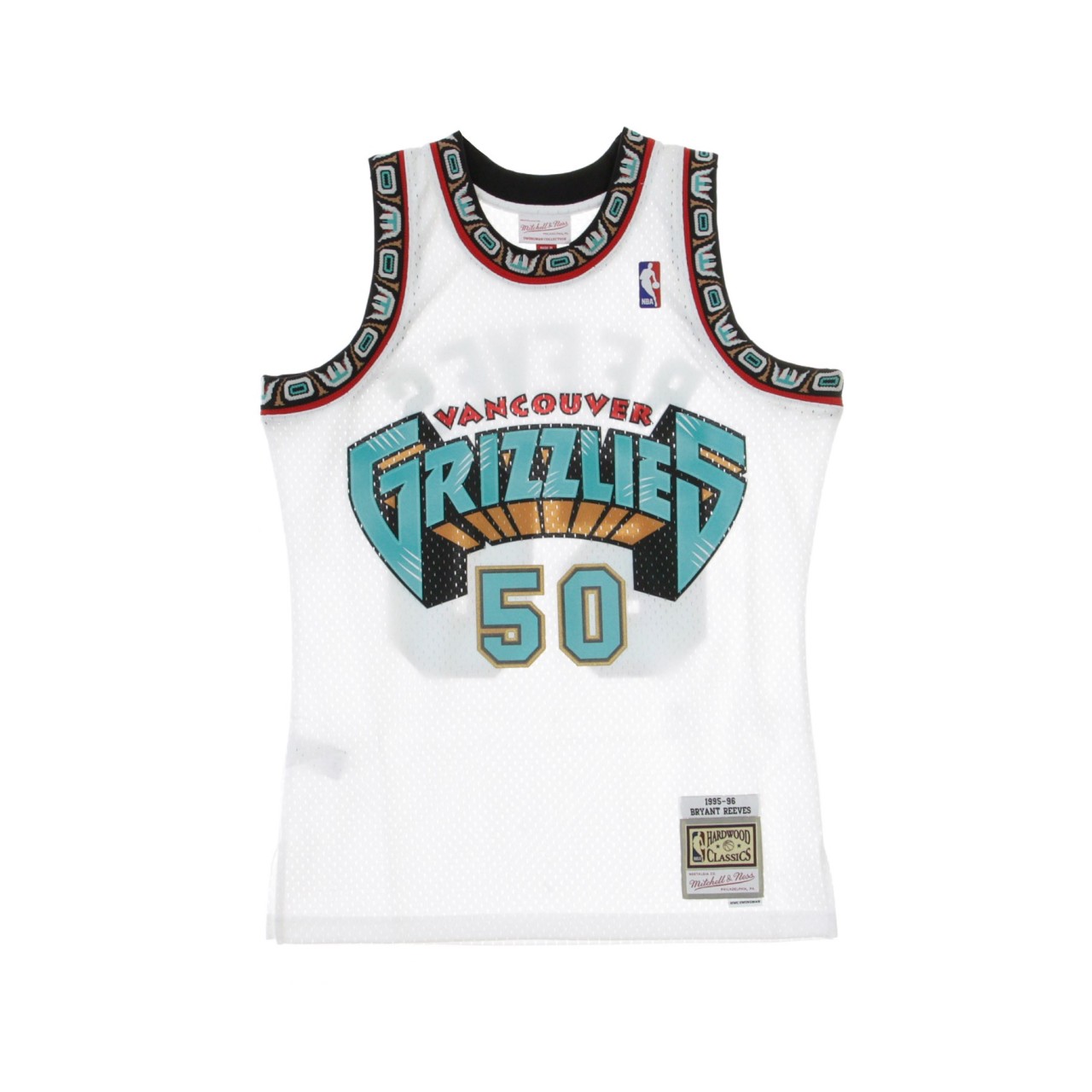 MITCHELL & NESS NBA SWINGMAN JERSEY BRYANT REEVES NO.50 1995-96 VANGRI HOME SMJYLG18057-VGRWHIT95BRV