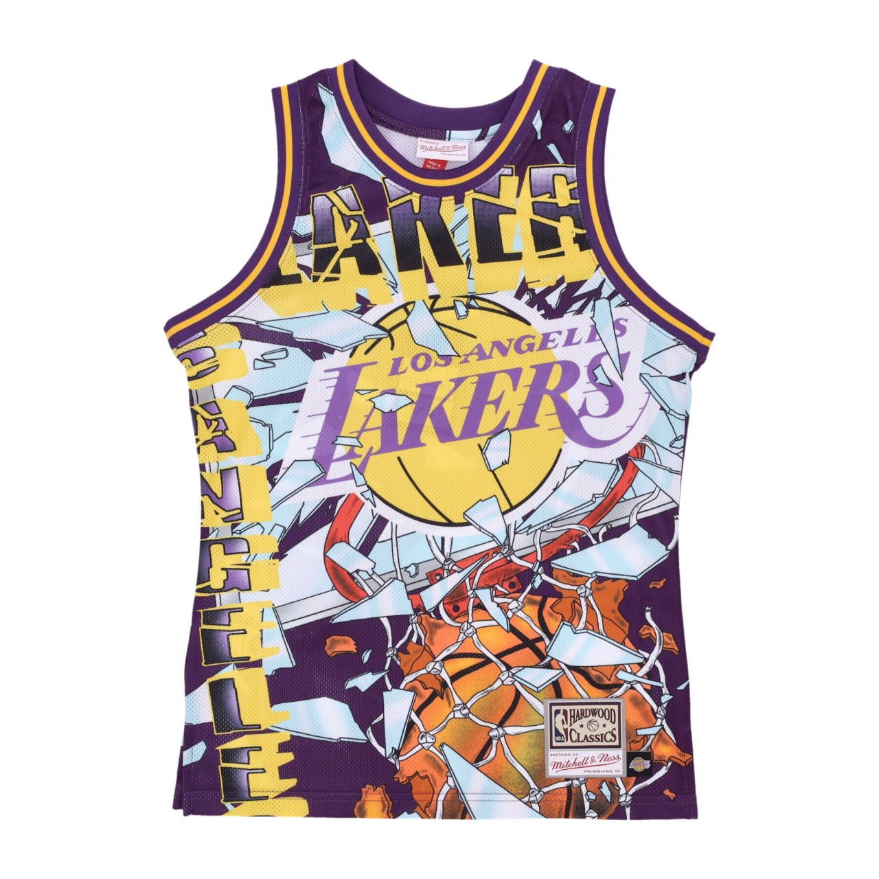 MITCHELL & NESS NBA BIG FACE FASHION TANK 6.0 HARDWOOD CLASSICS LOSLAK TMTK5203-LALYYPPPPURP