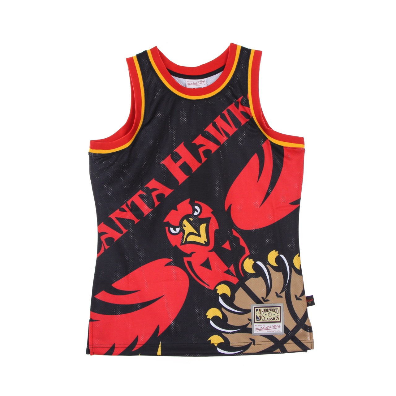 MITCHELL & NESS NBA BIG FACE BLOWN OUT FASHION JERSEY HARDWOOD CLASSICS ATLHAW MSTKBW19146-AHABLCK