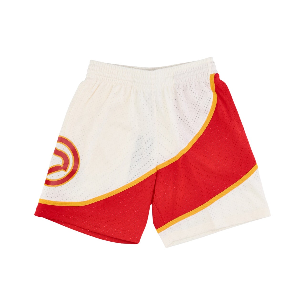 MITCHELL & NESS NBA OFF WHITE TEAM COLOR SWINGMAN SHORTS HARDWOOD CLASSICS 1986 ATLHAW SMSH5054-AHA86PPPOFWH