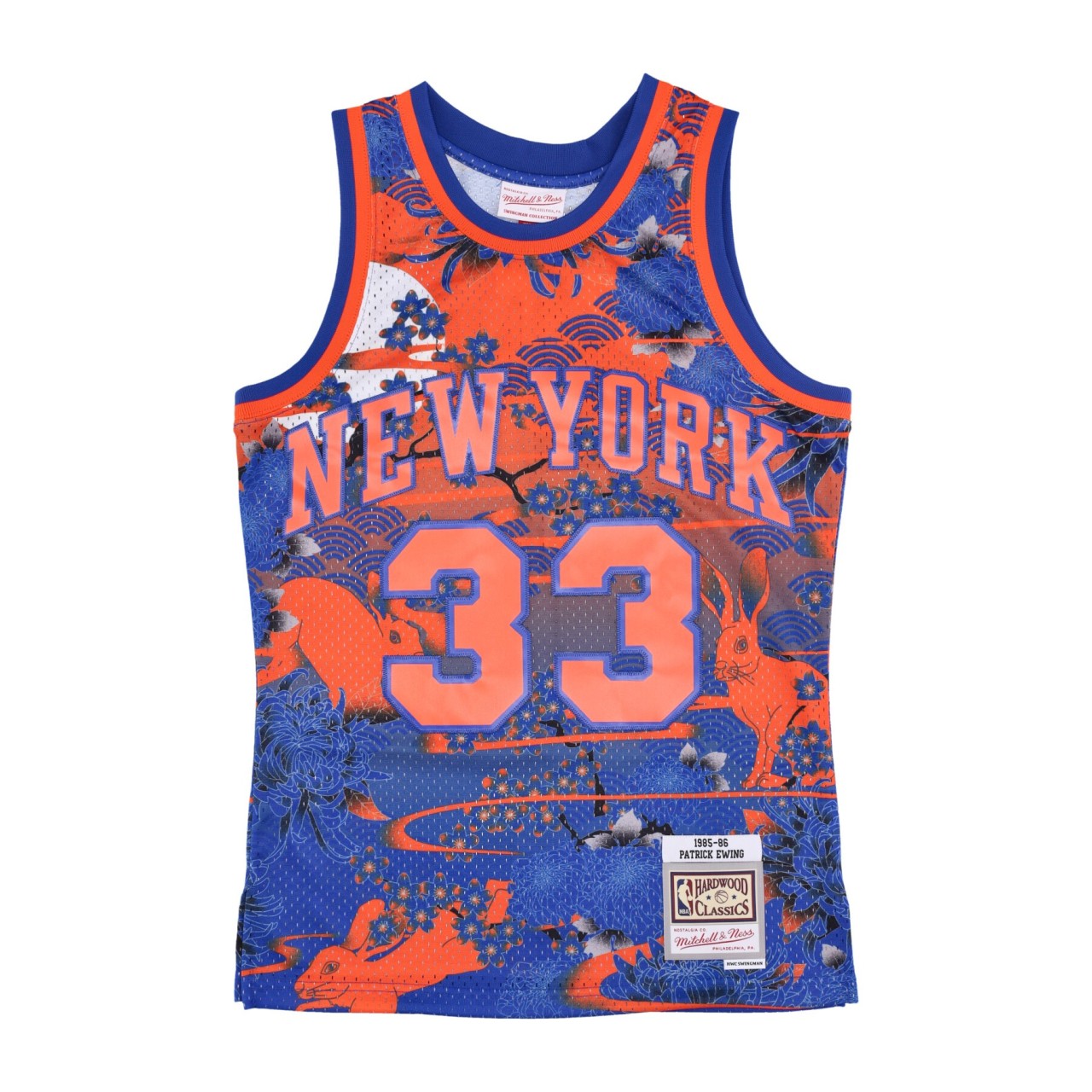 MITCHELL & NESS NBA AH SWINGMAN JERSEY 5.0 HARDWOOD CLASSICS 1985 NO 33 PATRICK EWING NEYKNI SMJY5182-NYK85PEWBLOR