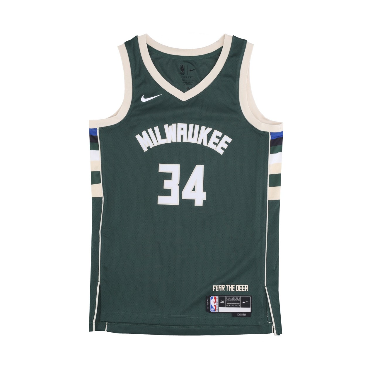 NIKE NBA NBA ICON EDITION 22 DRI-FIT SWINGMAN JERSEY NO 34 GIANNIS ANTETOKOUNMPO MILBUC DN2012-323