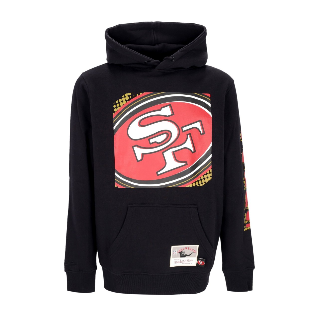 MITCHELL & NESS NFL BIG FACE 7.0 HOODIE SAF49E FPHD5901-SF4YYPPPBLCK