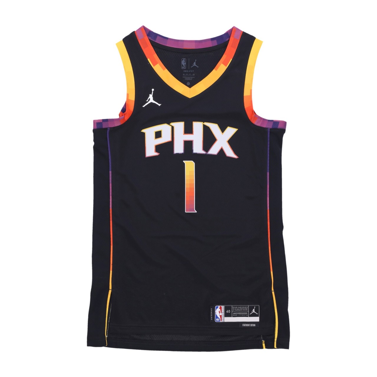 JORDAN NBA NBA STATEMENT EDITION 22 DRI-FIT SWINGMAN JERSEY NO 1 DEVIN BOOKER PHOSUN DO9540-012