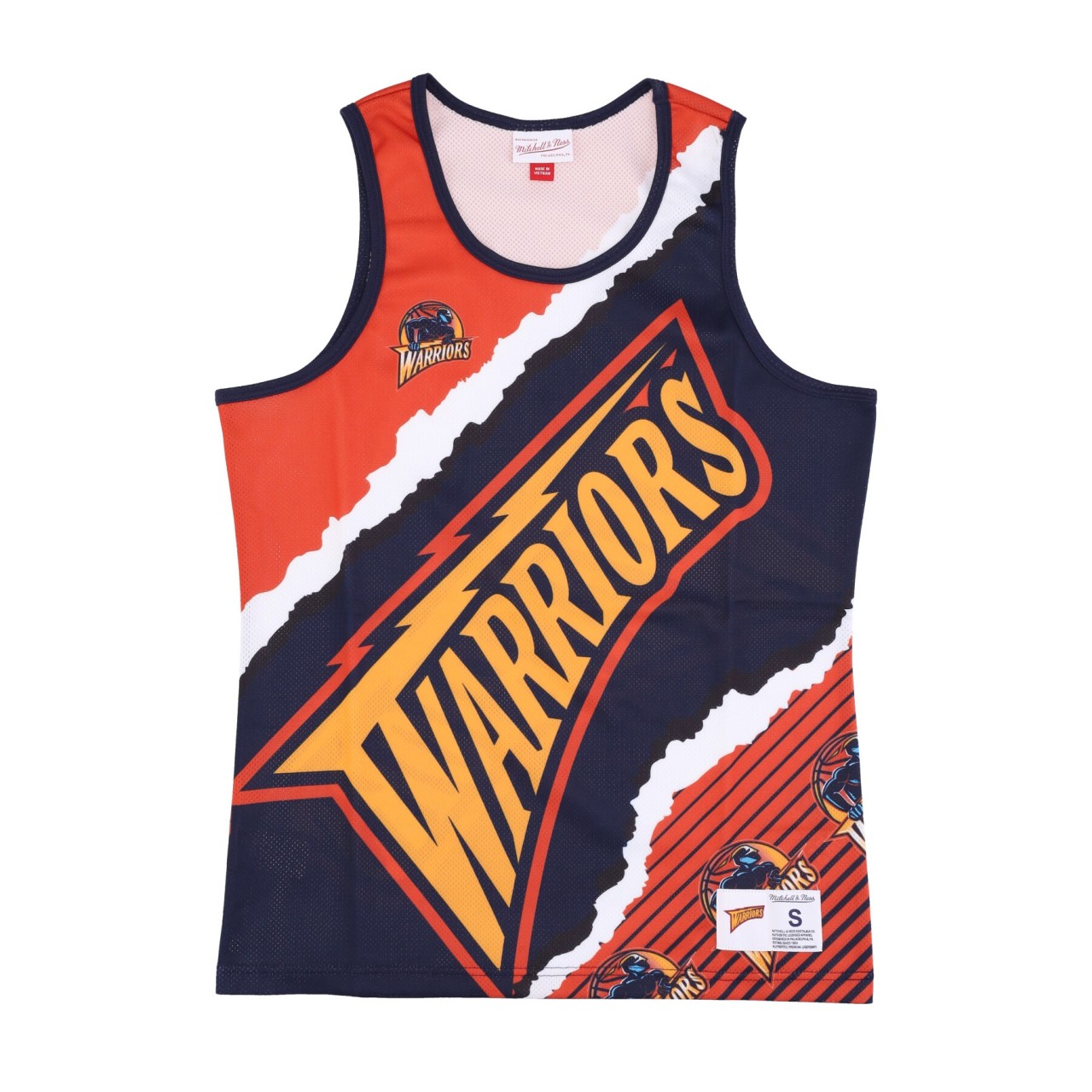 MITCHELL & NESS NBA JUMBOTRON 2.0 MESH TANK HARDWOOD CLASSICS GOLWAR TMTK1232-GSWYYPPPNYOR