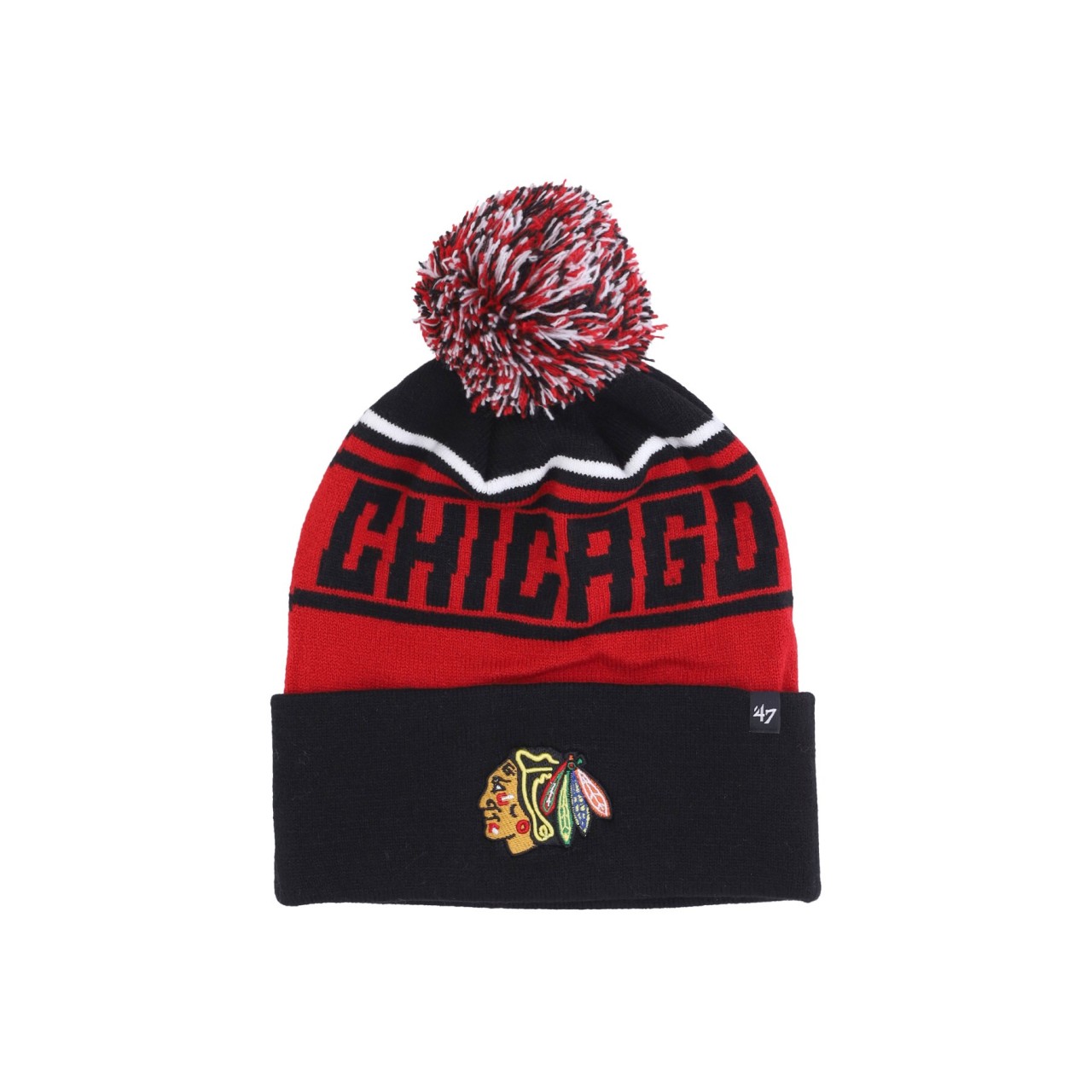 47 BRAND NHL STYLUS POM BEANIE CHIBLA H-STYLS04ACE-BK