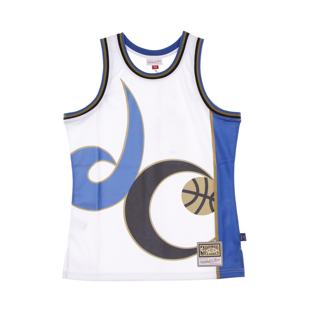 MITCHELL & NESS NBA BIG FACE BLOWN OUT FASHION JERSEY HARDWOOD CLASSICS WASWIZ MSTKBW19146-WWIWHIT