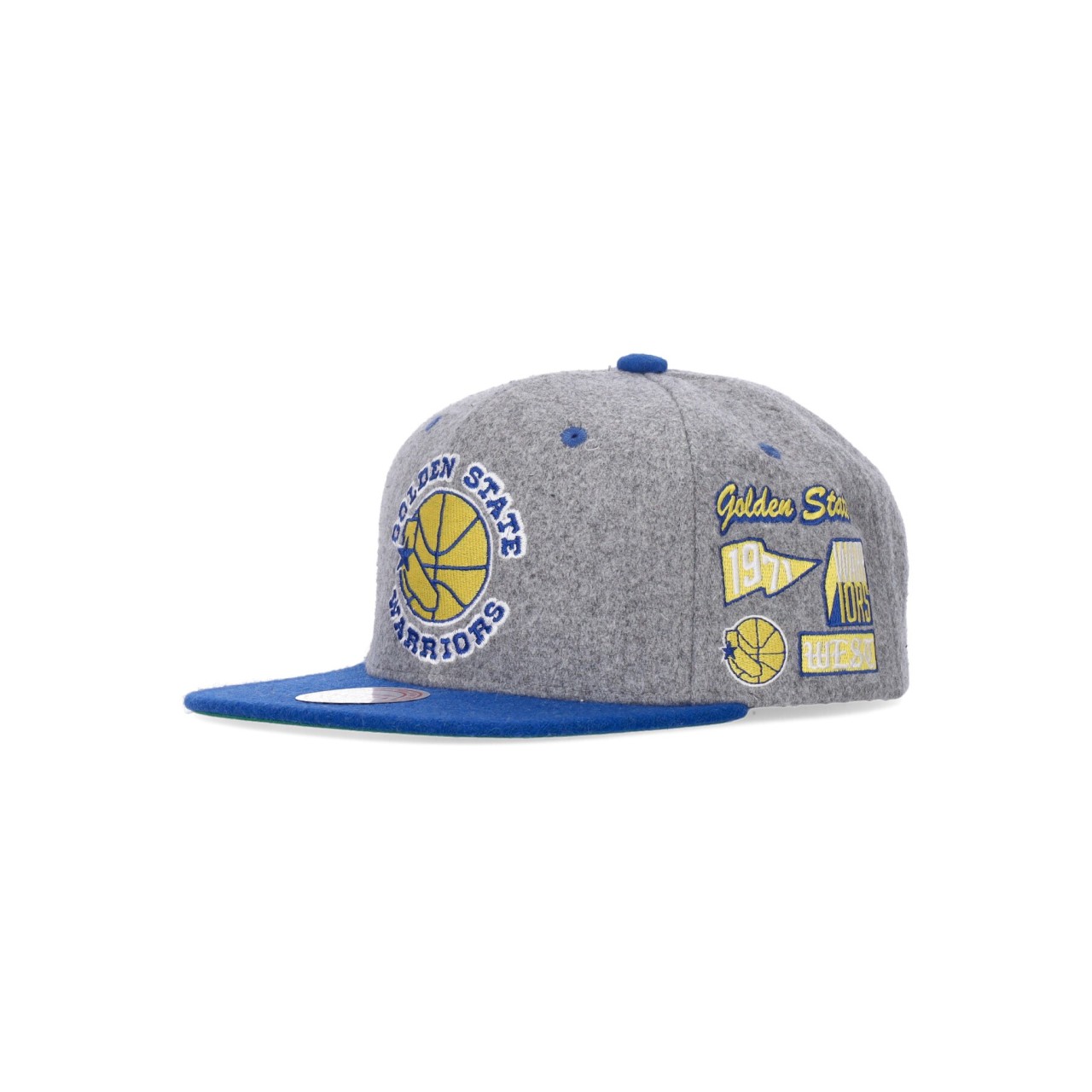 MITCHELL & NESS NBA MELTON PATCH SNAPBACK HARDWOOD CLASSICS GOLWAR HHSS4786-GSWYYPPPGREY