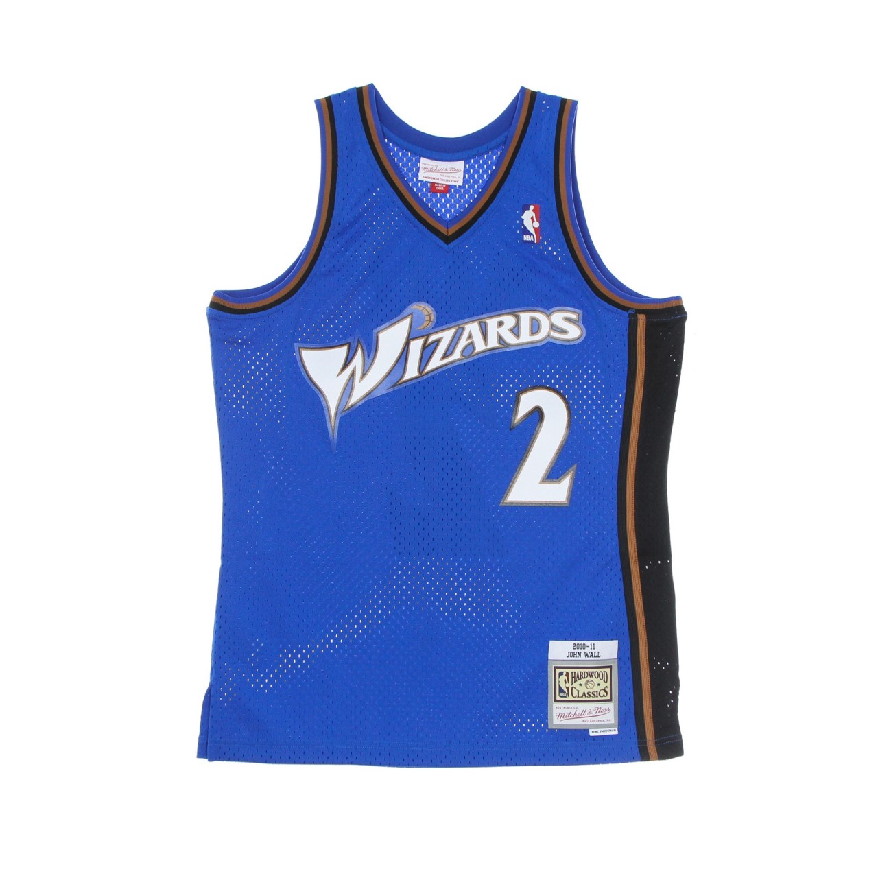 MITCHELL & NESS NBA SWINGMAN JERSEY HARDWOOD CLASSICS NO 2 JOHN WALL 2010-11 WASWIZ SMJYSB20007-WWIROYA10JWL