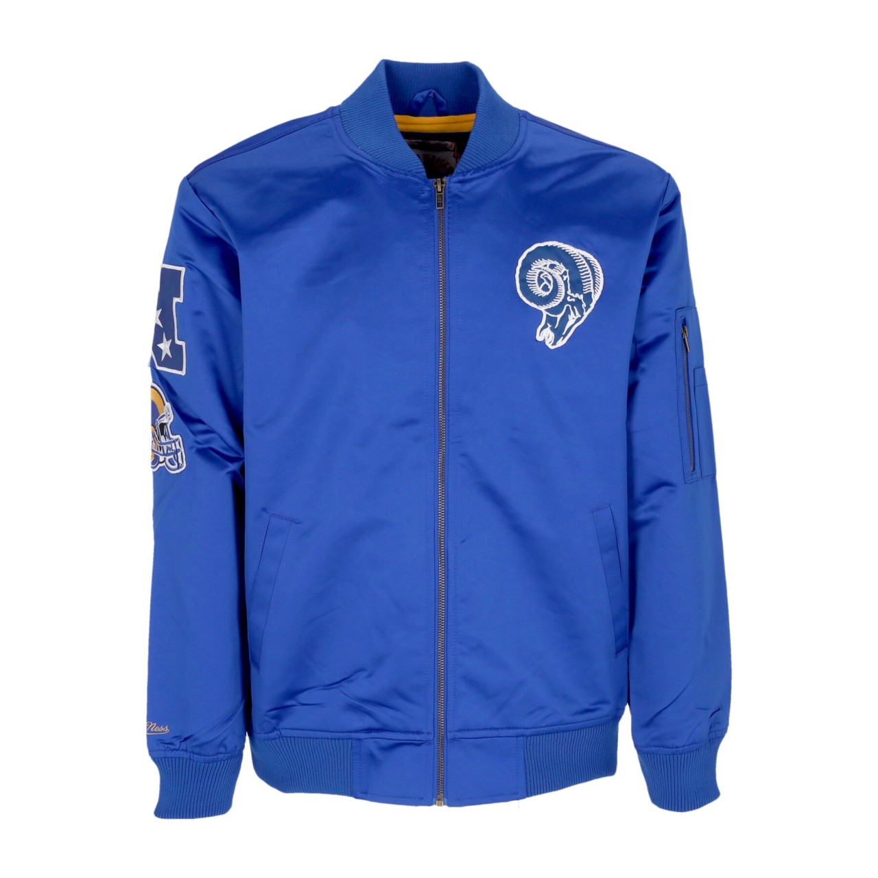 MITCHELL & NESS NFL LIGHTWEIGHT SATIN BOMBER LOSRAM SJKT6599-LARYYPPPROYA