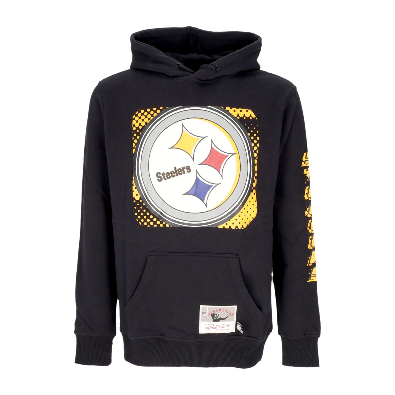 MITCHELL & NESS NFL BIG FACE 7.0 HOODIE PITSTE FPHD5901-PSTYYPPPBLCK