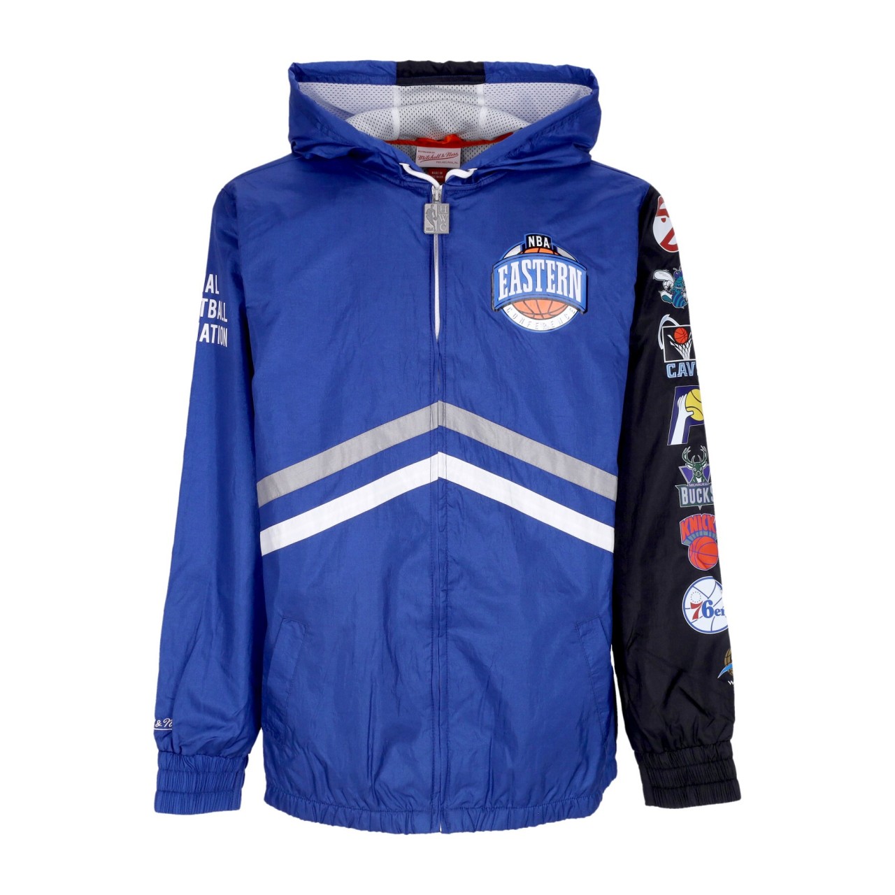 MITCHELL & NESS NBA UNDENIABLE FULL ZIP WINDBREAKER HARDWOOD CLASSICS TEAM EAST OJZP3409-ASEYYPPPROYA