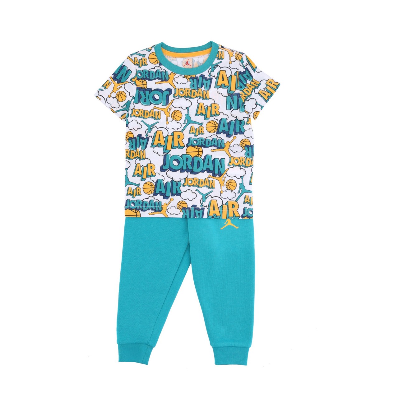 JORDAN AIR COMIC AOP TEE AND PANT SET 85B853-EBU