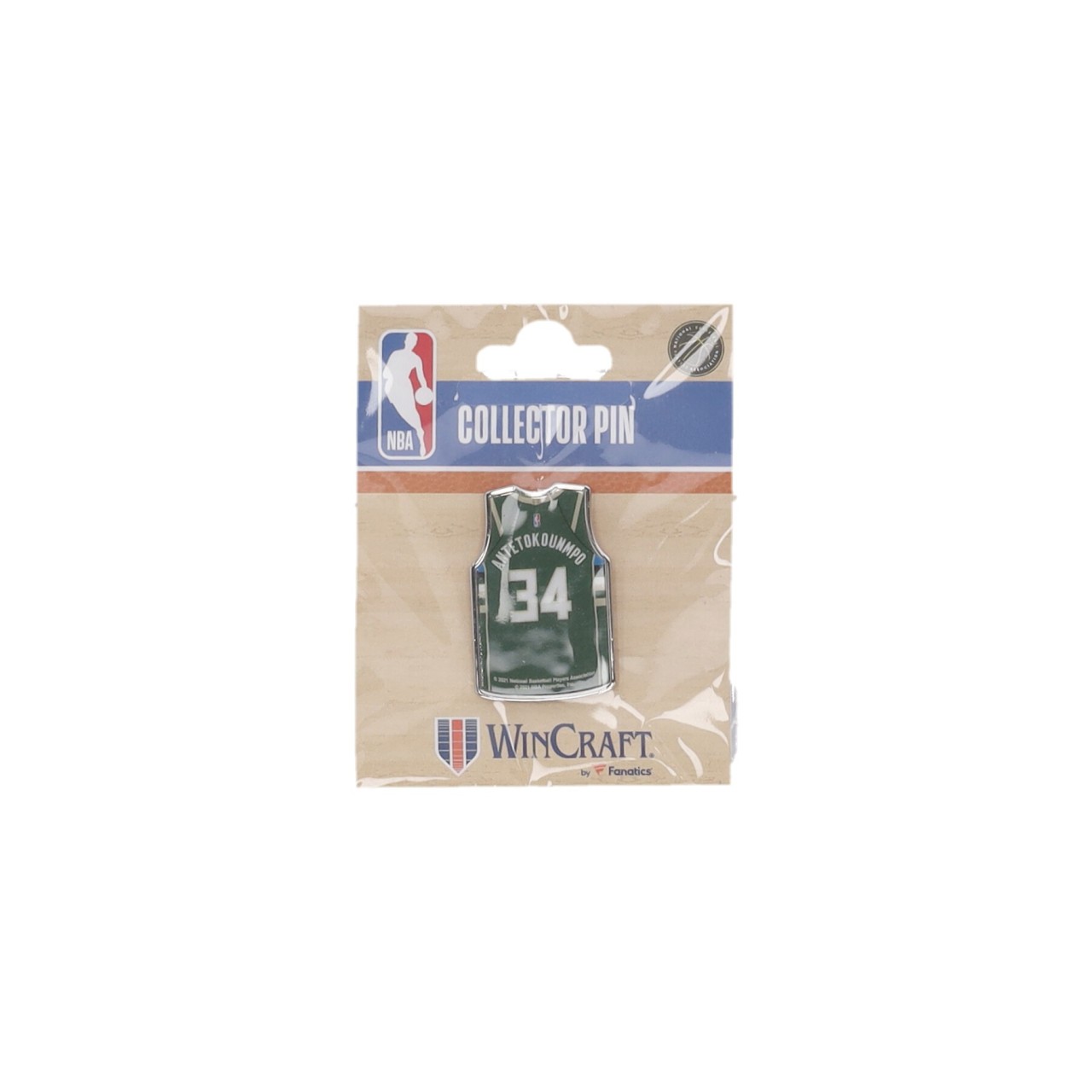 WINCRAFT NBA COLLECTOR PIN NO 34 GIANNIS ANTETOKOUNMPO MILBUC 44187321