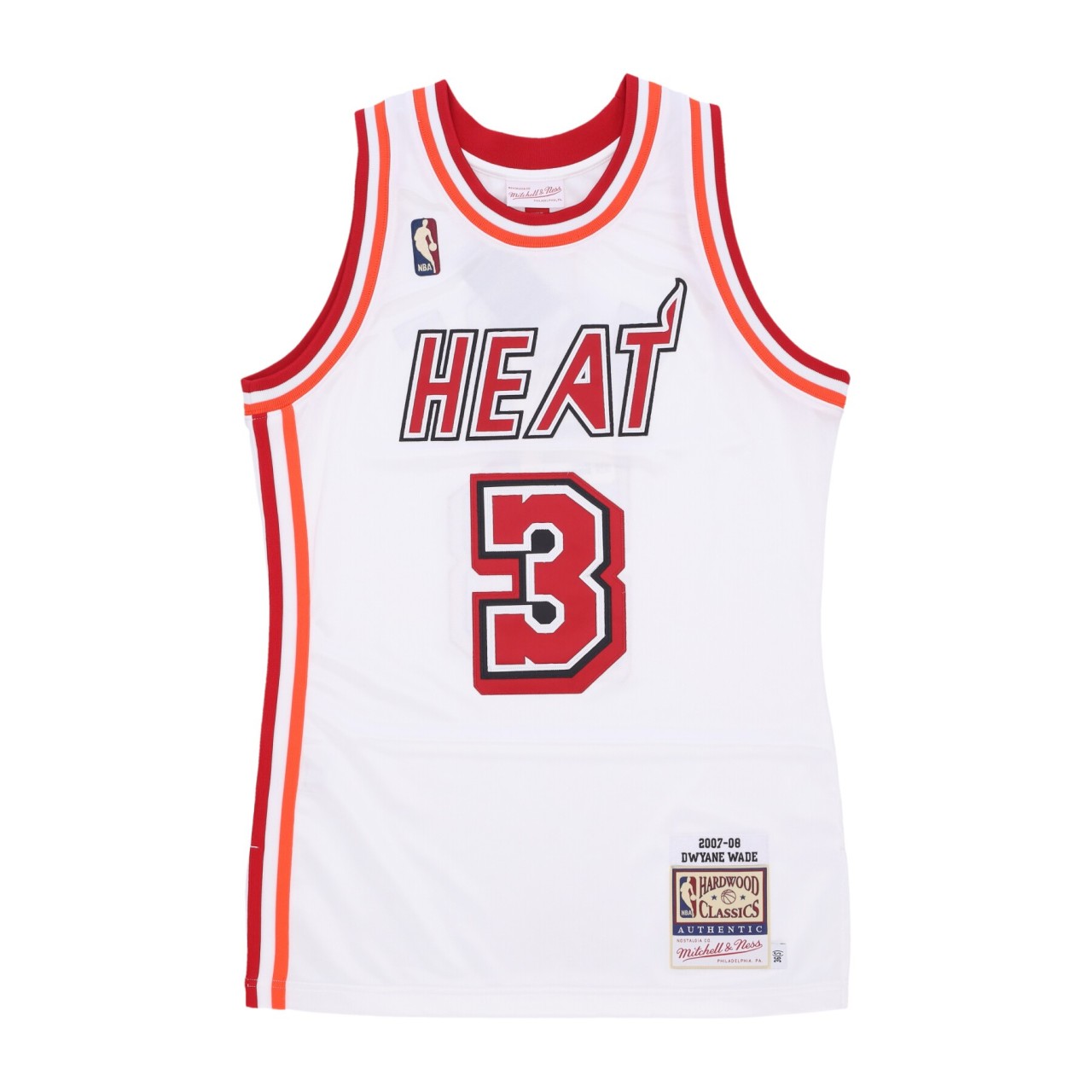 MITCHELL & NESS NBA HWC JERSEY 2007 NO 3 DWYANE WADE MIAHEA AJY45659-MHE07DWAWHIT