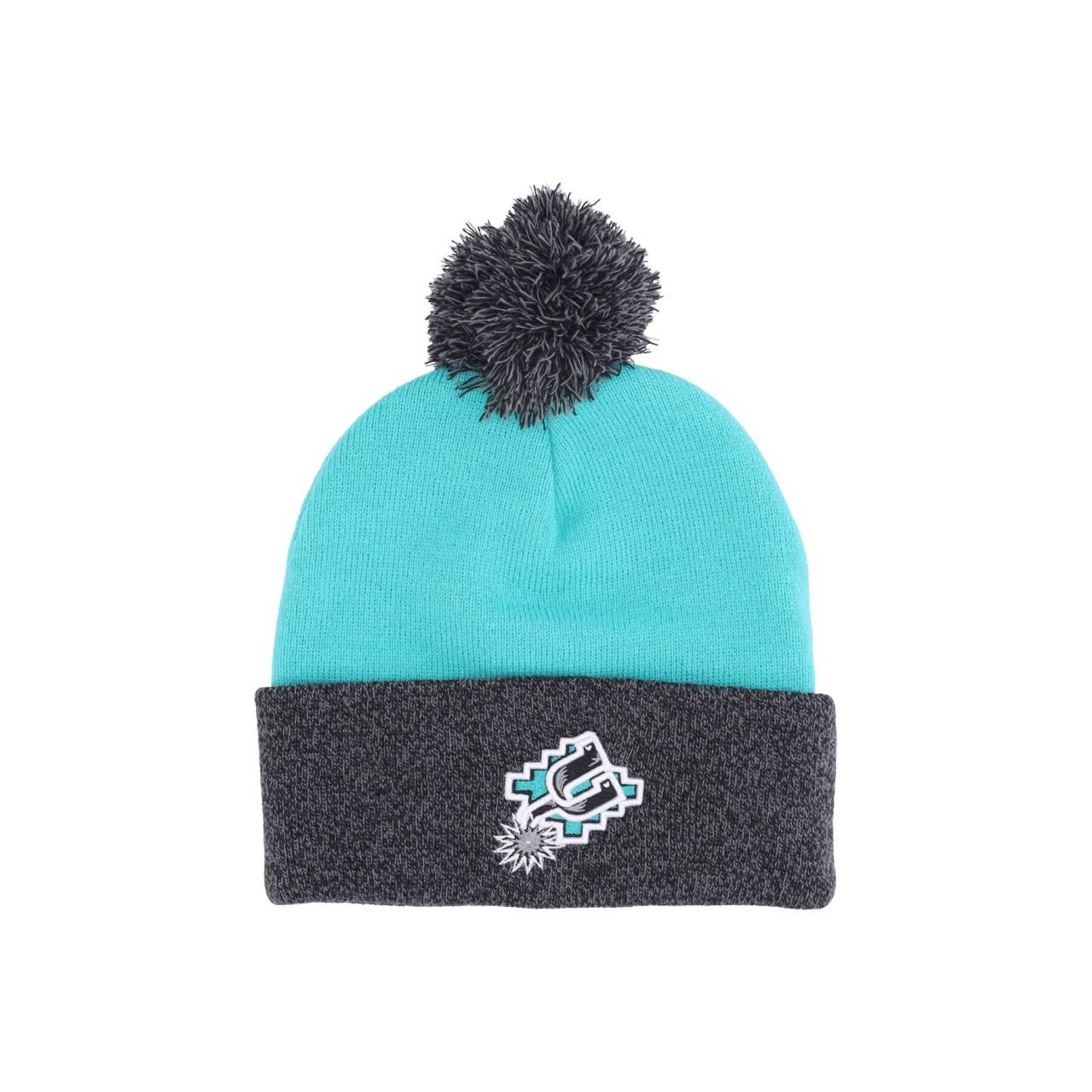 MITCHELL & NESS NBA TWO TONE POM BEANIE HARDWOOD CLASSICS SAASPU HPCK1052-SASYYPPPTEAL