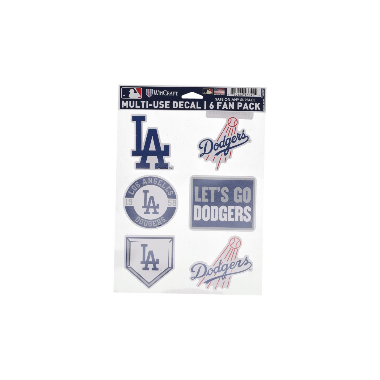 WINCRAFT MLB 5.5 x 7.75” FAN PACK DECALS LOSDOD 43742321