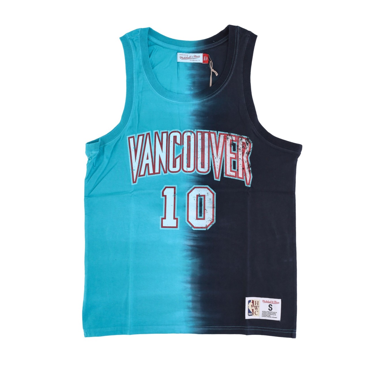 MITCHELL & NESS NBA VERTICAL TIE DYE TANK HARDWOOD CLASSICS NO 10 MIKE BIBBY VANGRI TTNK3206-VGRYYMBITLBK