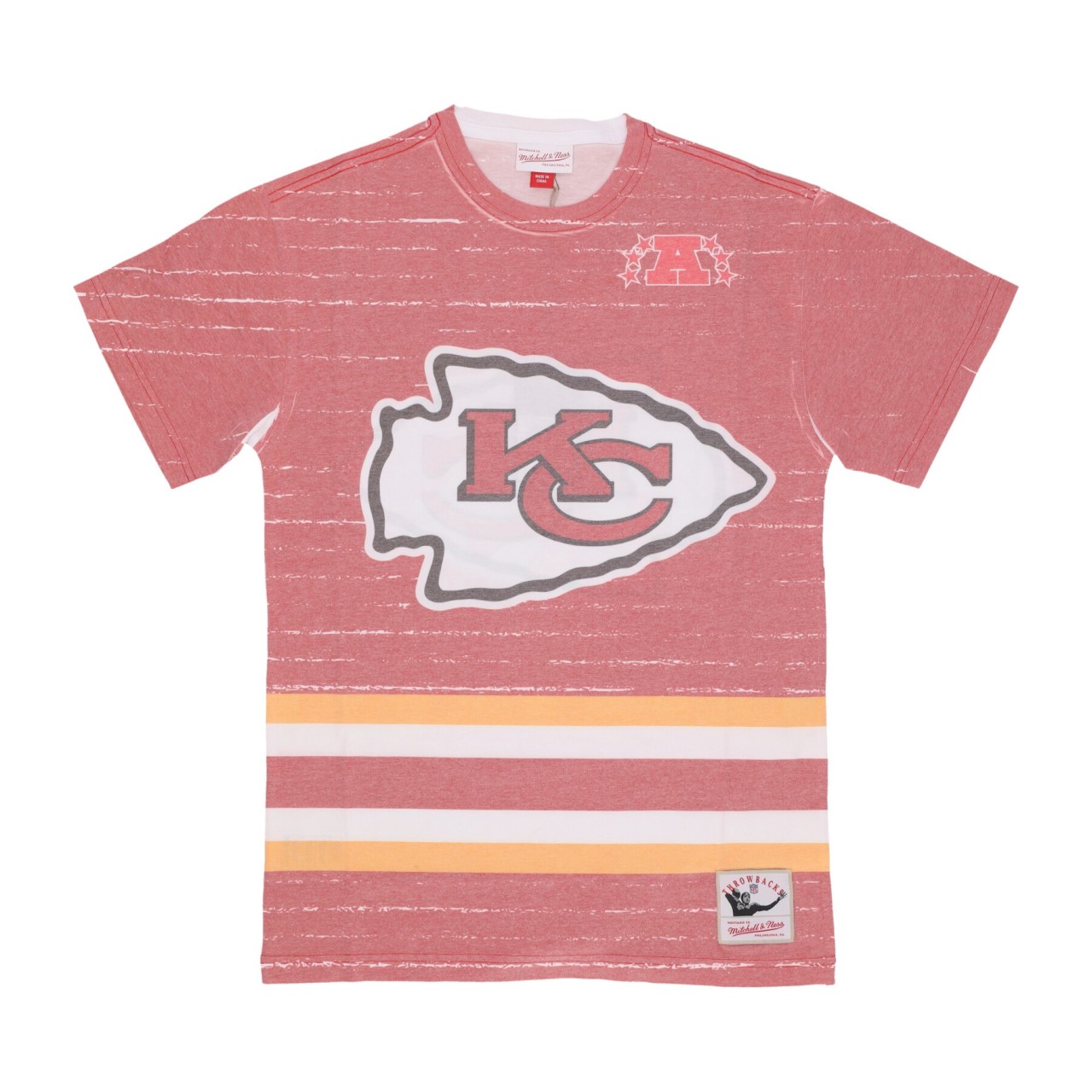 MITCHELL & NESS NFL JUMBOTRON 3.0 SUBLIMATED TEE KANCHI TCRW5119-KCCYYPPPMTWH