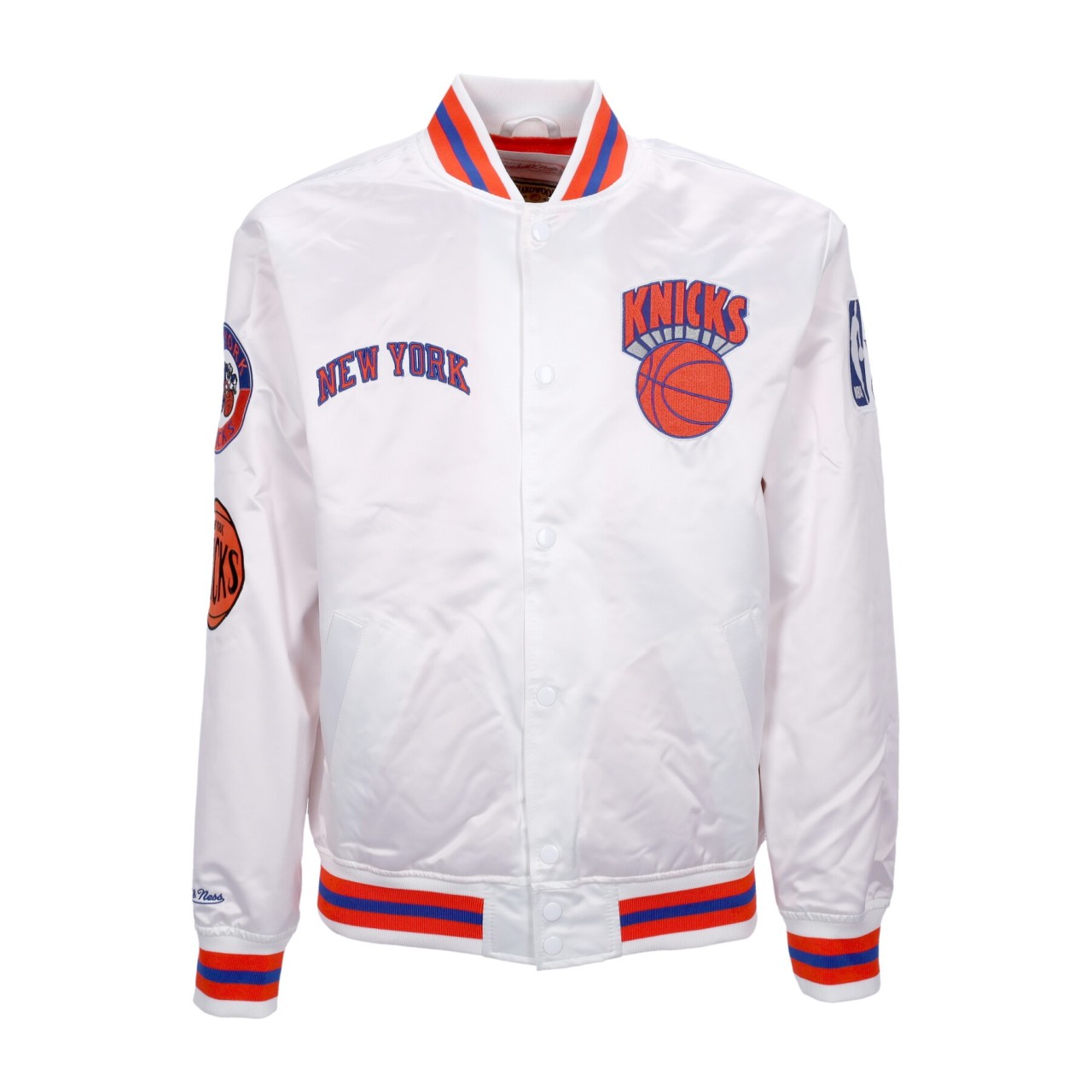 MITCHELL & NESS NBA HOMETOWN LW SATIN JACKET HARDWOOD CLASSICS NEYKNI OJBF4986-NYKYYPPPWHIT