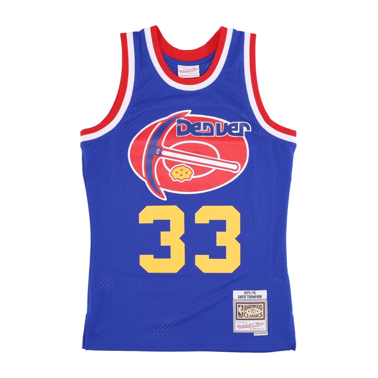 MITCHELL & NESS NBA DARK JERSEY HARDWOOD CLASSICS NO 33 THOMPSON 1975-76 DENNUG SMJY4201-DNU75DTOROYA