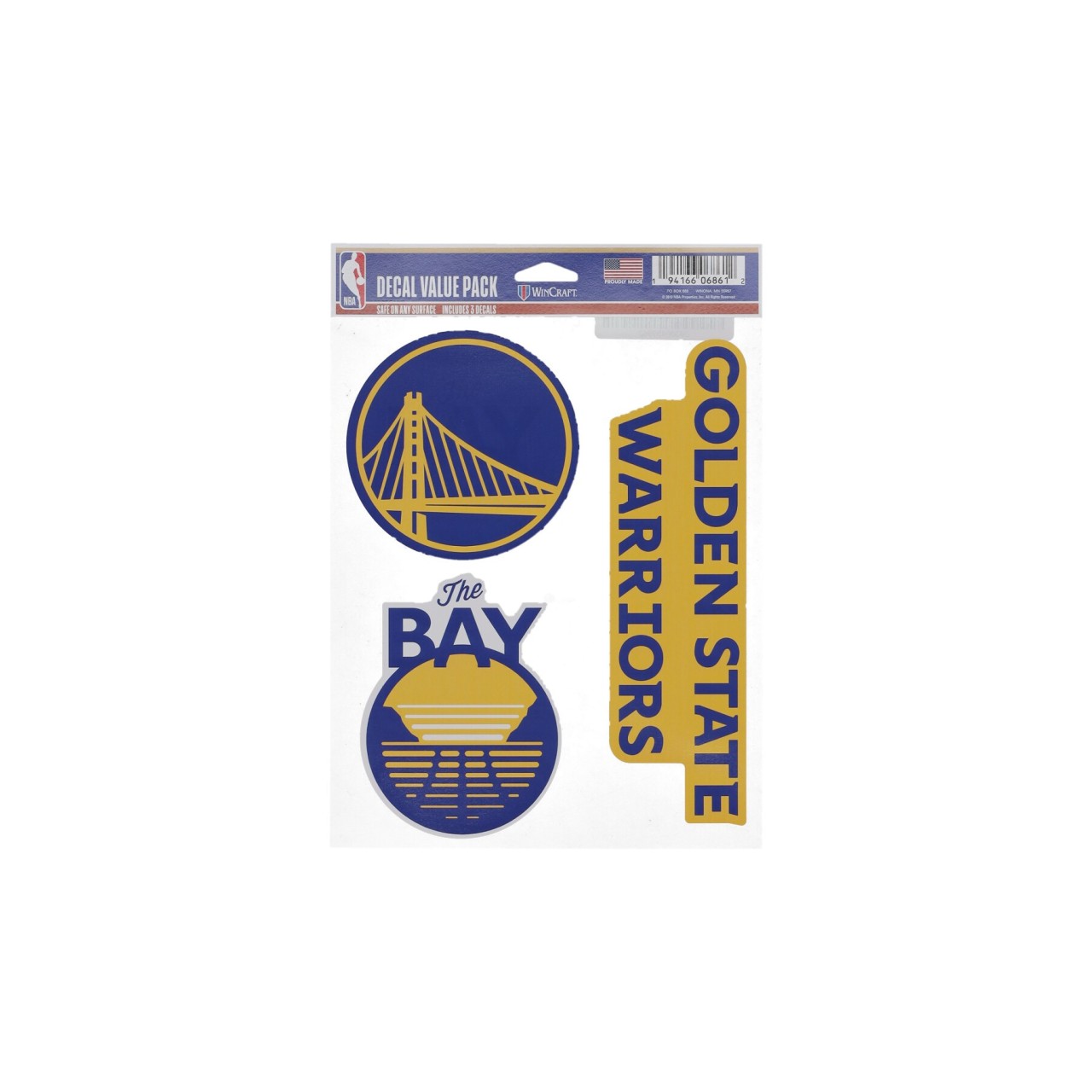WINCRAFT NBA 5.5 x 7.75” FAN PACK DECALS GOLWAR 06861319