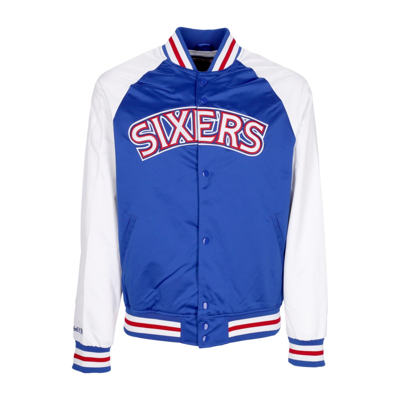 MITCHELL & NESS NBA PRIMETIME LW SATIN JACKET HARDWOOD CLASSICS PHI76E OJBF4992-P76YYPPPROYA