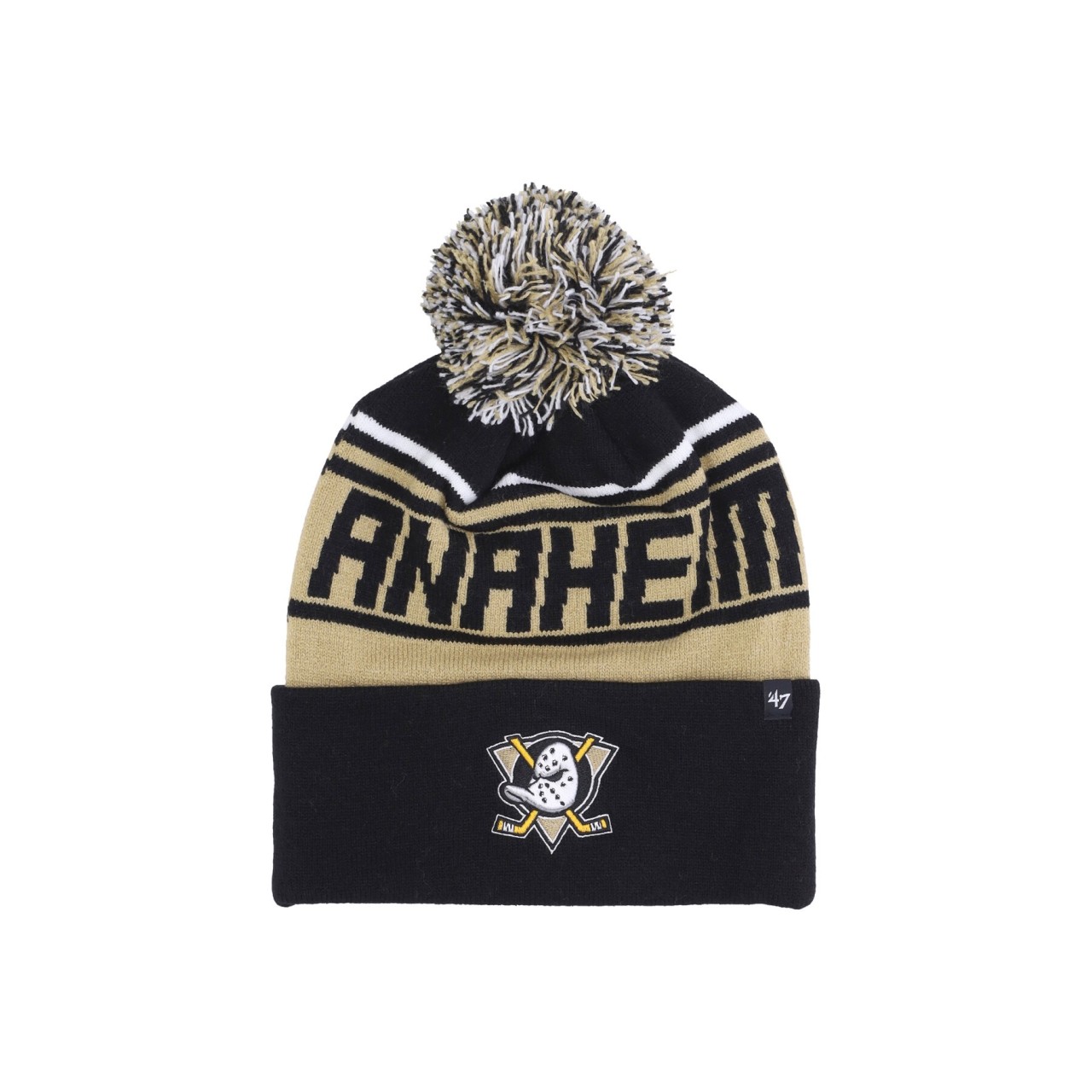 47 BRAND NHL STYLUS POM BEANIE ANADUC H-STYLS25ACE-BK