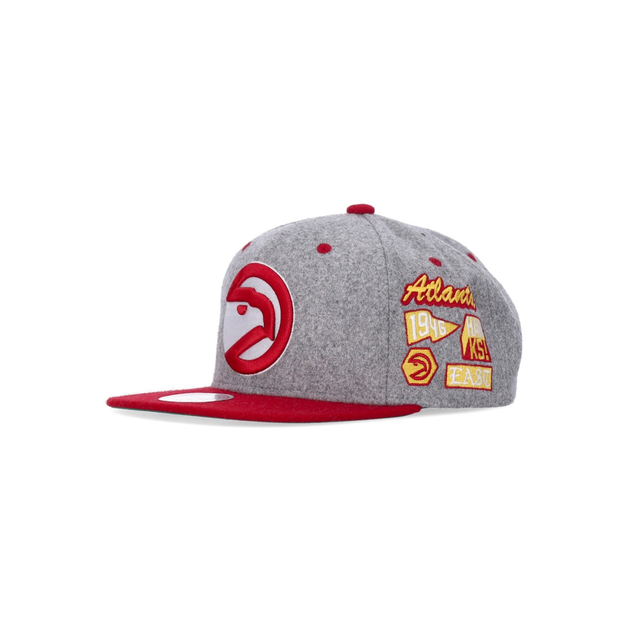 MITCHELL & NESS NBA MELTON PATCH SNAPBACK HARDWOOD CLASSICS ATLHAW HHSS4786-AHAYYPPPGREY