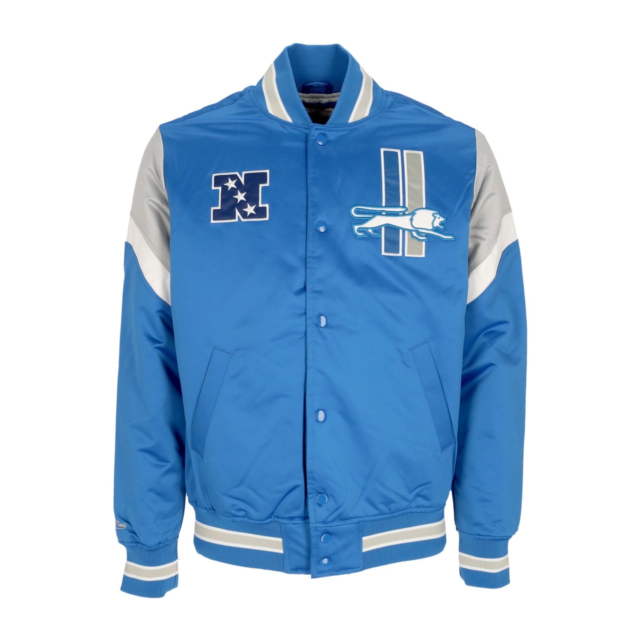 MITCHELL & NESS NFL HEAVYWEIGHT SATIN JACKET DETLIO OJBF5516-DLIYYPPPDTBL