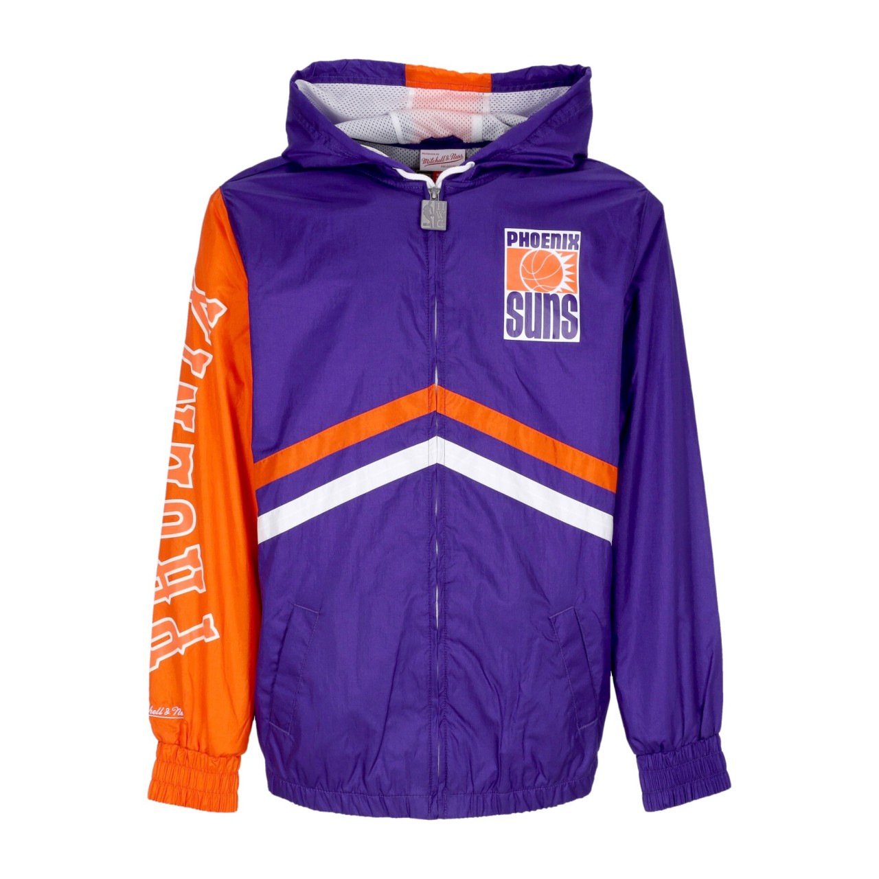 MITCHELL & NESS NBA UNDENIABLE FULL ZIP WINDBREAKER HARDWOOD CLASSICS PHOSUN OJZP3409-PSUYYPPPPURP