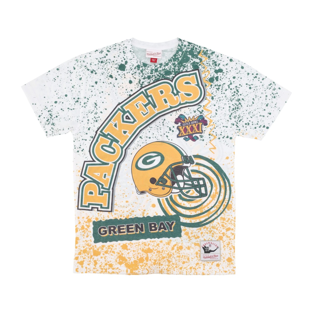 MITCHELL & NESS NFL TEAM BURST SUBLIMATED TEE GREPAC TCRW5942-GBPYYPPPWHIT